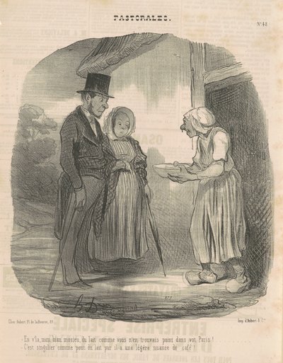 Humanitäre Schriftstellerin, die sich dem Mann widmet... von Honoré Daumier