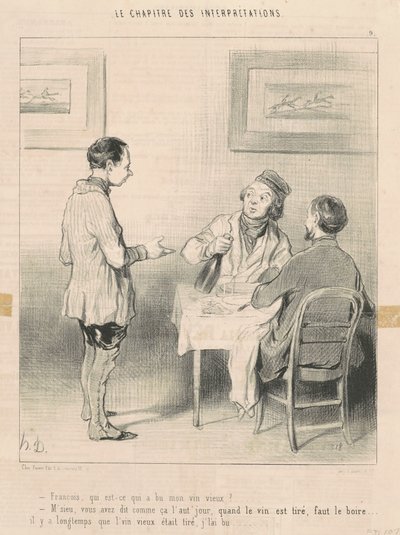 François, wer hat meinen Wein getrunken... von Honoré Daumier