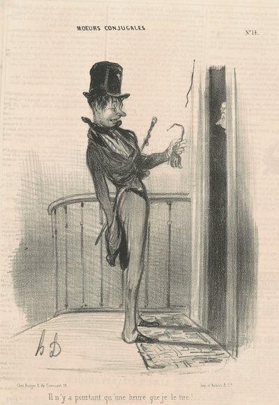 Es ist doch erst eine Stunde her, dass ich schieße! von Honoré Daumier