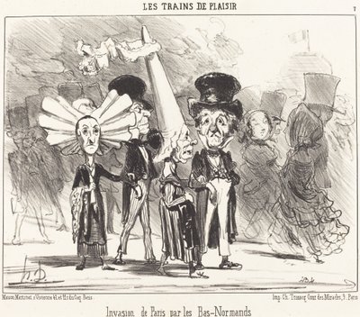 Invasion von Paris durch die Bas-Normannen von Honoré Daumier