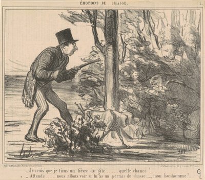 Ich glaube, ich habe einen Hasen ... von Honoré Daumier