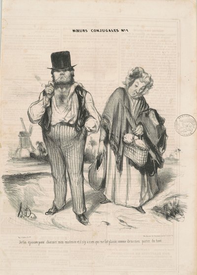 Ich habe dich geheiratet, um mein Leben zu verschönern ... von Honoré Daumier