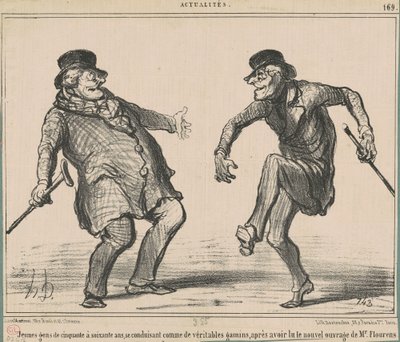 Junge Leute von fünfzig bis sechzig Jahren ... von Honoré Daumier