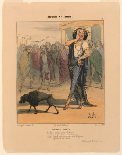 Jugend des Alkibiades, Platte 19 aus der Histoire Ancienne von Honoré Daumier