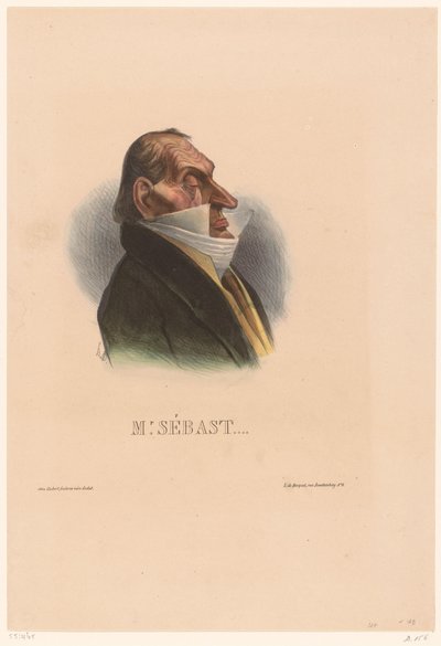 Karikatur von Horace Sébastiani von Honoré Daumier