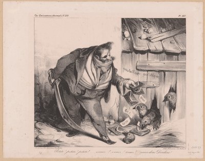 Karikatur von König Louis-Philippe I. von Frankreich als Bandit von Honoré Daumier