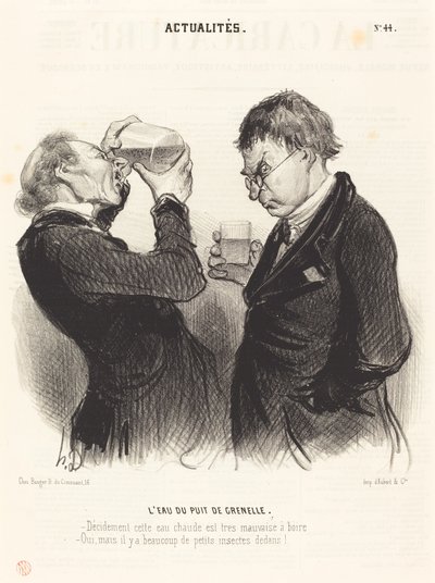 Das Wasser des Brunnens von Grenelle von Honoré Daumier