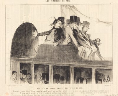 Der Eingang des großen Eisenbahntunnels von Honoré Daumier