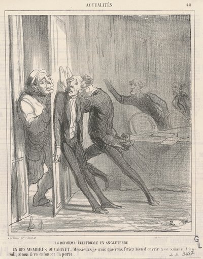Die Wahlreform in England von Honoré Daumier