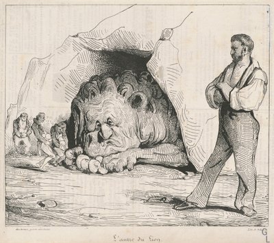 Die Höhle des Löwen von Honoré Daumier