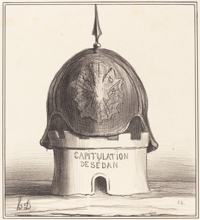Die Krönung seines Bauwerks von Honoré Daumier