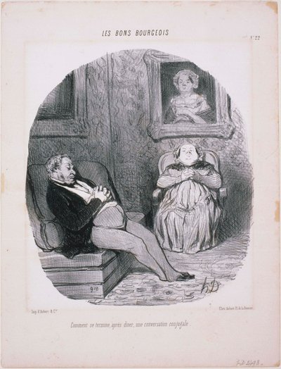 Die guten Bürger - Wie endet... Ein eheliches Gespräch von Honoré Daumier