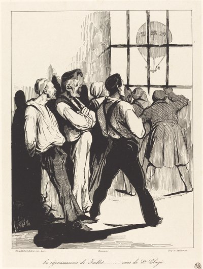 Die Freuden des Juli... gesehen von Ste. Pélagie von Honoré Daumier