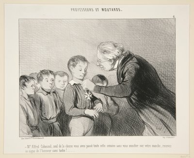 M Alfred Cabassol..empfangen Sie dieses Zeichen der von Honoré Daumier