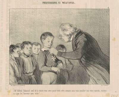 Herr Alfred Cabassol ... empfangen Sie dieses Zeichen der Ehre ... von Honoré Daumier