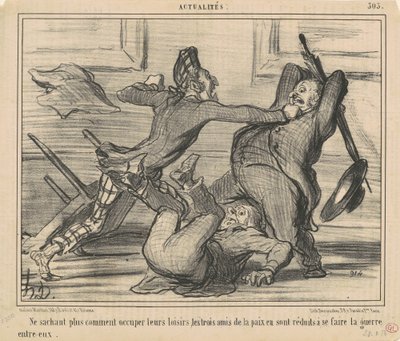 Nicht mehr wissen, wie sie ihre Freizeit nutzen sollen ... von Honoré Daumier