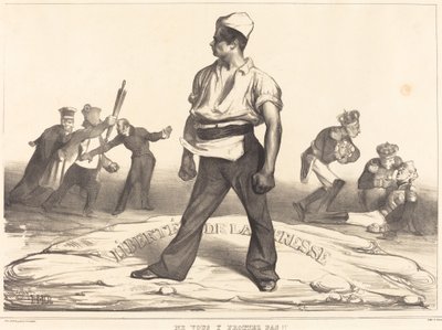 Ne vous y frottez pas!! von Honoré Daumier