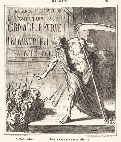 Nein... du bist nicht aus diesem Stück! von Honoré Daumier