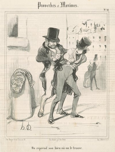 Man nimmt zurück, was man findet von Honoré Daumier