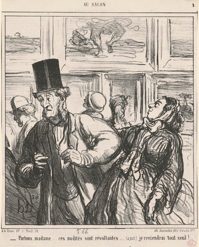 Sprechen wir, Madame... diese Nacktheiten sind empörend... von Honoré Daumier