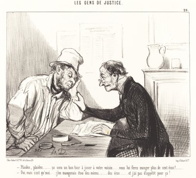 Klagen... das wird ein guter Streich sein... von Honoré Daumier