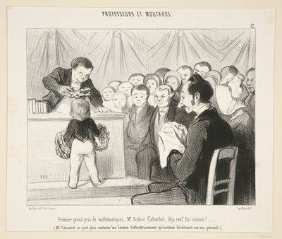 Erster großer Preis der Mathematik, Herr Isidore Cabuchet?. #12 der Professoren und Kinder von Honoré Daumier