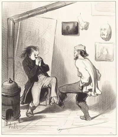 Wenn man seine letzte Staffelei verbrannt hat! von Honoré Daumier