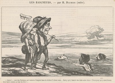 Wer! ... Chor der Pariser, die zum Baden kamen ... von Honoré Daumier