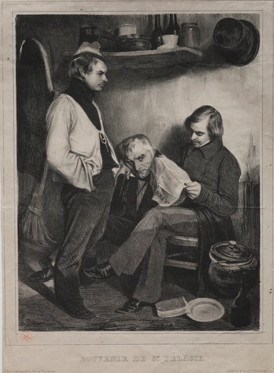 Erinnerung an das Gefängnis von Ste. Pélagie von Honoré Daumier