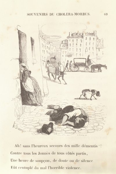 Erinnerungen an die Cholera-Morbus, 1840 von Honoré Daumier