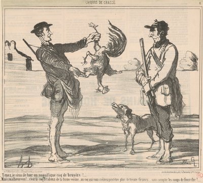 Hier, ich habe gerade ein prächtiges ... von Honoré Daumier