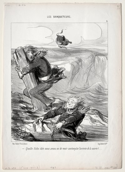 Die Festenden, Tafel 9: Was für eine erbärmliche Idee haben wir... von Honoré Daumier