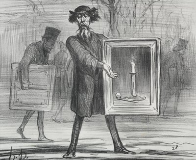 Die Ausstellung von 1859 (Tafel 1): Sie haben dies abgelehnt, die Ignoranten! von Honoré Daumier