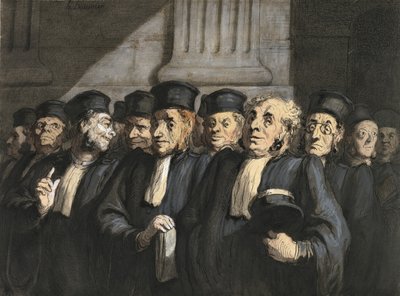 Die Anwälte der Anklage, frühe 1860er Jahre von Honoré Daumier
