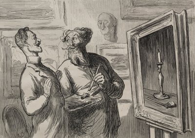 Die Maler: Ein Realist findet immer einen anderen Realisten, der ihn bewundert von Honoré Daumier