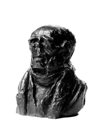 Die Büsten der „Celebrites du Juste Milieu“ Karikatur von Benjamin Delessert (1773-1847), Industrieller und Abgeordneter. Skulptur von Honoré Daumier (19. Jahrhundert) von Honoré Daumier