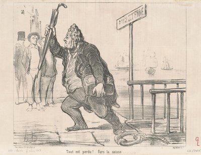 Alles ist verloren! Außer der Kasse von Honoré Daumier