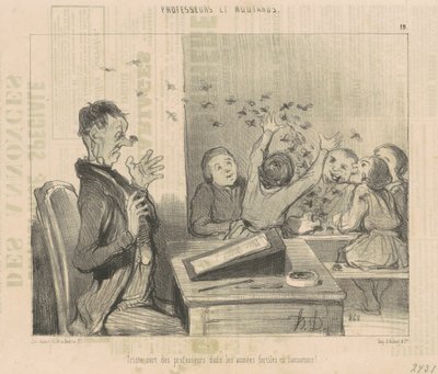 Triste sort des professeurs ... von Honoré Daumier