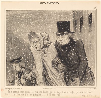 Du nervst mich, meine Frau!... es ist schon eine Stunde... von Honoré Daumier