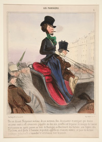 Ein sogenannter Kaufmann, Opfer seiner Opfer von Honoré Daumier