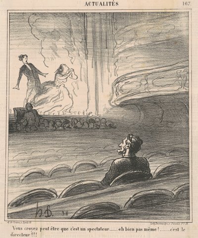 Sie glauben vielleicht, dass es ein Zuschauer ist... von Honoré Daumier