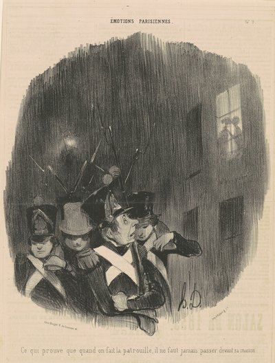 was beweist, dass wenn man ... Patrouille macht ... von Honoré Daumier