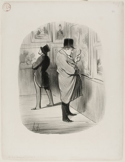 Ein wahrer Kunstliebhaber, Platte 66 aus Les Bons Bourgeois von Honoré Victorin Daumier