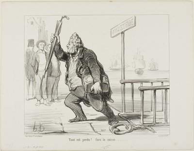 „Alles ist verloren - außer der Geldkassette“ von Honoré Victorin Daumier