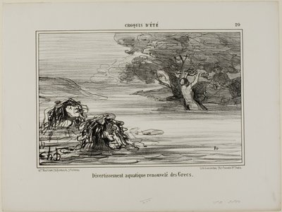 Wasserspaß von den alten Griechen entlehnt, Platte 20 aus Croquis D