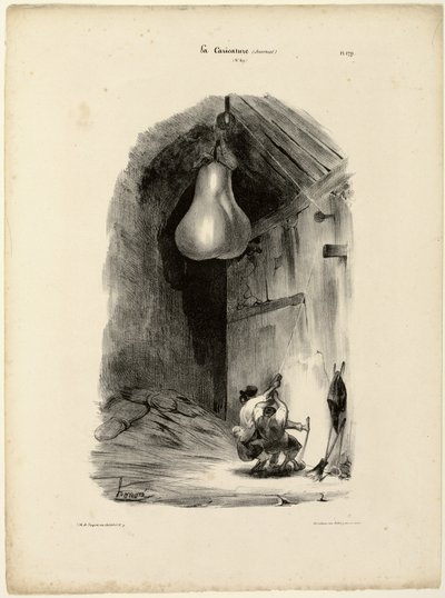 „Heave-ho!..Heave-ho! Heave-ho!“, Platte 179 von Honoré Victorin Daumier