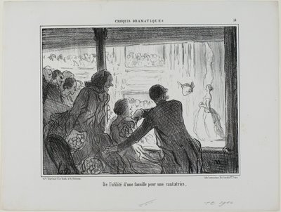 Wie nützlich für eine Opernsängerin, eine Familie zu haben, Platte 14 aus Croquis Dramatiques von Honoré Victorin Daumier