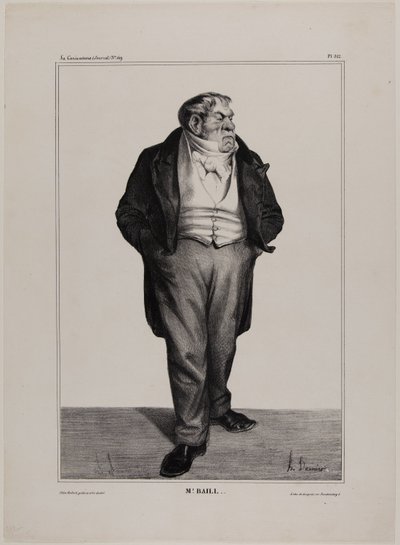 Herr Baill.., Tafel 312 aus Célébrités de la Caricature von Honoré Victorin Daumier