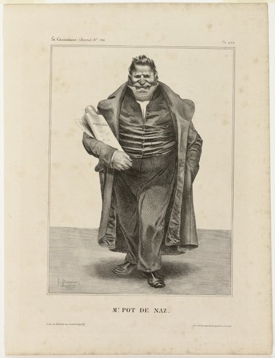 Mr. Pot De Naz.., Platte 270 aus Célébrités de la Caricature von Honoré Victorin Daumier