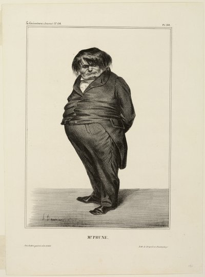 Herr Prune, Tafel 288 aus Célébrités de la Caricature von Honoré Victorin Daumier